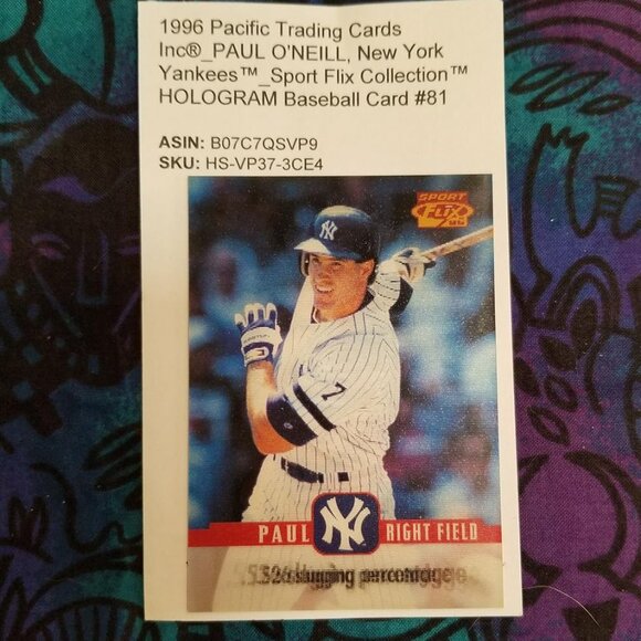 1996 Pacific Trading Cards Inc®_PAUL O'NEILL, New York Yankees™_Sport Flix - Picture 1 of 3